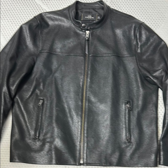 Coach Black Leather Moto Jacket